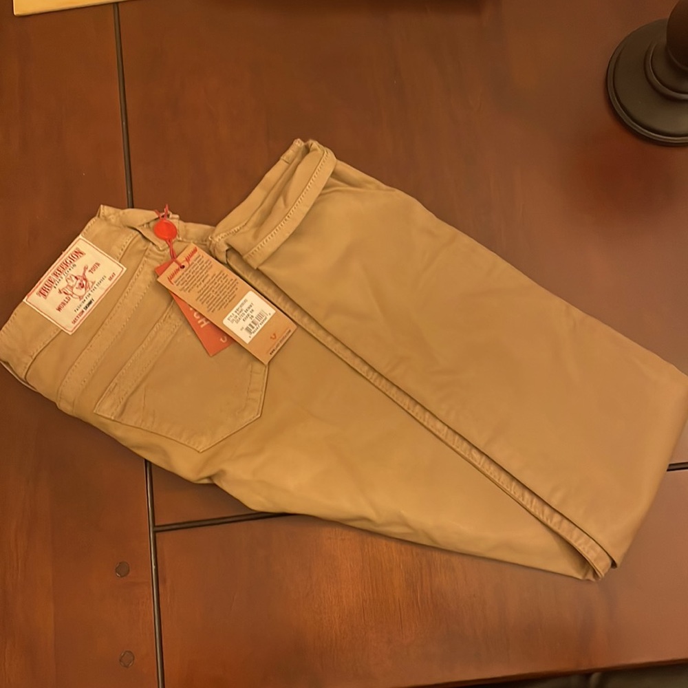 True Religion Khaki Coated Skinny